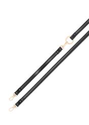 Чорний жіночий гаманець з ремінцем POREC-0431-99(W26), вигляд ремінця виробу на білому тлі.