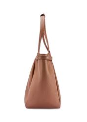 Skórzana torebka shopper w kolorze camelu TORES-1207-1D(W26)