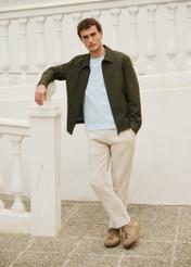 Чоловіча демісезонна куртка кольору хакі KURMT-0415-8D(W26)