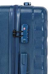 Комплект валіз на колесах 19'/24'/28' WALPC-0015-7D(W26), вигляд замка виробу на білому фоні.