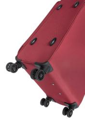 Середня валіза на колесах WALNY-0045-4B-24(W26), крупний план колес виробу на білому фоні.