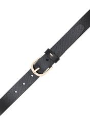 Czarny skórzany pasek damski PASDS-0333-9H(Z26)