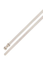 Кремова напівкругла жіноча сумка-месенджер TOREC-1127-0B(W26), вигляд виробу з ремінцем на білому фоні.