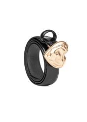 Шкіряний ремінь із пряжкою у формі серця PASDS-0337-99(W26), діагональний вигляд виробу на білому тлі.