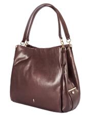 Brązowa skórzana damska torebka shopper TORES-0636-1H(Z26)