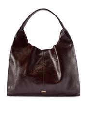 Велика жіноча сумка коричневої шкіри TORES-1179-1I(W26), вигляд виробу спереду на білому тлі.