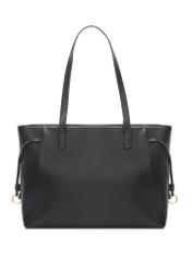 Чорна сумка-шопер TOREC-1029-99(W26), вигляд виробу зі зворотного боку на білому фоні.