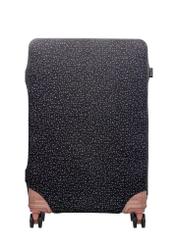 Чохол для великої валізи в горошок AW-013-0007-9P-L(W26), вигляд виробу спереду на валізі.