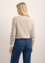 Sweter damski z ozdobnym splotem SWEDT-0210-1J(Z26)