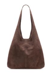 Коричнева замшева жіноча сумка-шопер TORES-1177-1I(W26)
