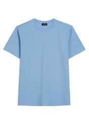 Синя чоловіча футболка TSHMT-0120-7B(W26), вигляд виробу спереду на білому тлі.