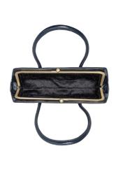 Темно-синя маленька шкіряна жіноча сумка TORES-1293-7EW26), вигляд товару всередині на білому фоні.