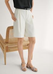 Skórzane sandały damskie w kolorze beżowym BUTYD-1259-1B(W26)