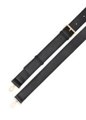 Чорна маленька жіноча сумочка TOREC-1172-99(W26), ремінець виробу на білому тлі.