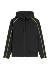 Чоловіча чорна толстовка на блискавці BLZMT-0083-99(Z26), вигляд виробу спереду на білому тлі.