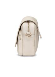 Шкіряна жіноча сумка-месенджер кремового кольору TORES-0958E-0B(W26), вигляд виробу збоку на білому фоні.