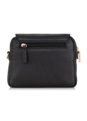 Чорна маленька шкіряна жіноча сумочка TORES-0958E-9I(W26), вигляд виробу зі зворотного боку на білому фоні.