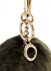 Брелок BRELOK-117A-55(Z25) кольору хакі з помпонами, крупний план деталі виробу на білому фоні.