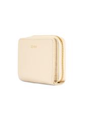 Кремовий жіночий гаманець середнього розміру POREC-0412-0B(W26), діагональний вигляд виробу на білому тлі.