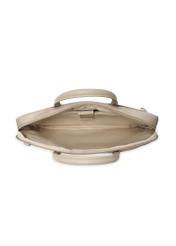 Бежева жіноча сумка для ноутбука TOREN-0344-1A(W26), вигляд виробу всередині на білому тлі.