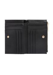 Середній чорний жіночий гаманець POREC-0428-99(W26), вигляд товару всередині на білому фоні.