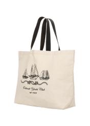 Кремова бавовняна сумка з принтом TOREN-0136-0P(W26), діагональний вигляд виробу на білому тлі.