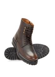 Коричневі шкіряні чоловічі черевики BUTYM-0518-09(Z25)