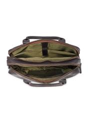 Коричнева чоловіча шкіряна сумка TORMS-0504-1I(W26), вигляд виробу всередині на білому тлі.