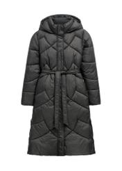 Długa czarna kurtka damska KURDT-0701-99(Z26)