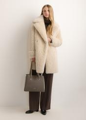 Torebka shopper w kolorze chłodnego beżu TOREC-1260-1K(Z26)