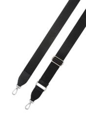 Жіноча шкіряна сумка чорного кольору TORES-1206-9I(W26), вигляд виробу з ремінцем на білому фоні.