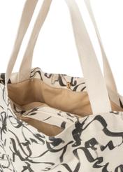 Жіноча бавовняна сумка з квітами TOREN-0289-1P(W26), крупний план деталі виробу на білому фоні.