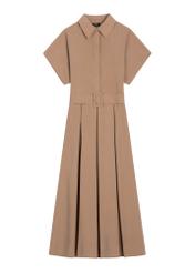 Сукня-сорочка міді з модалу SUKDT-0283-1D(W26), вигляд виробу спереду, ізольована на білому тлі.