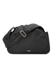 Чорна нейлонова сумка-відро TOREN-0337-99(W26), вигляд виробу спереду на білому тлі.