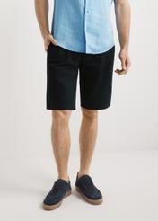 Темно-сині замшеві спортивні туфлі BUTYM-0543-7D(W26), вигляд виробу спереду на ногах моделі.