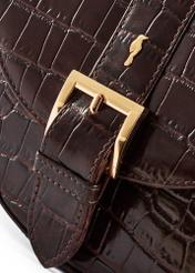 Коричнева шкіряна сумка в стилі кроко TORES-0707E-89(Z25)
