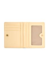 Маленький світло-жовтий жіночий гаманець POREC-0415-2A(W26), вигляд товару всередині на білому тлі.