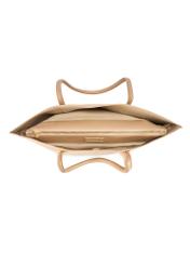 Бежева жіноча сумка-шопер TOREC-0938-1A(W26), вигляд товару всередині на білому фоні.