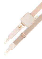 Кремова плетена жіноча сумка TOREC-0767-0P(W26), вигляд виробу зверху на світлому фоні.