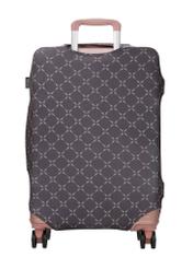 Коричневий чохол для малої валізи AW-013-0006-1P-S(W26), вигляд виробу зі зворотного боку валізи.