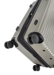 Маленька валіза на колесах WALAB-0073-2X-19(W26), вигляд виробу на колесах на білому фоні.