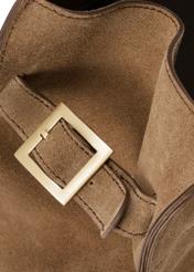 Zamszowa torebka w kolorze beżowym TORES-1191-1B(W26)