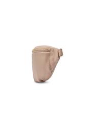 Жіноча рожева шкіряна поясна сумка TORES-0894E-5D(W26), вигляд виробу збоку на білому тлі.