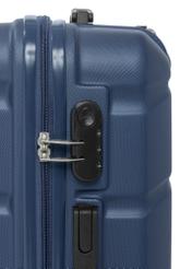 Комплект валіз на колесах 19'/24'/28' WALAB-0077-7D(W26), вигляд кодового замка на білому фоні.