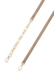 Маленька бежева жіноча сумочка TOREC-1178-1P(W26), вигляд виробу з ремінцем на білому фоні.