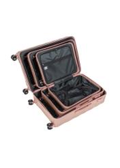 Комплект валіз на колесах 19'/24'/28' WALPC-0015-5B(W26), вигляд товарів усередині на білому тлі.