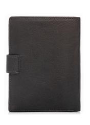 Чоловічий коричневий шкіряний гаманець PORMS-0686-1I(W26), вигляд виробу ззаду на білому фоні.