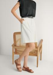 Шкіряні жіночі сандалі кольору коньяку BUTYD-1264-1F(W26)