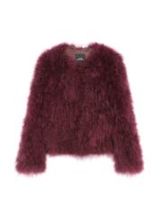 Жіноча куртка з індичого пера FUTDF-0097A-3183(Z25), вигляд виробу спереду на білому тлі.