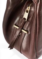 Brązowa skórzana damska torebka shopper TORES-0636-1H(Z26)